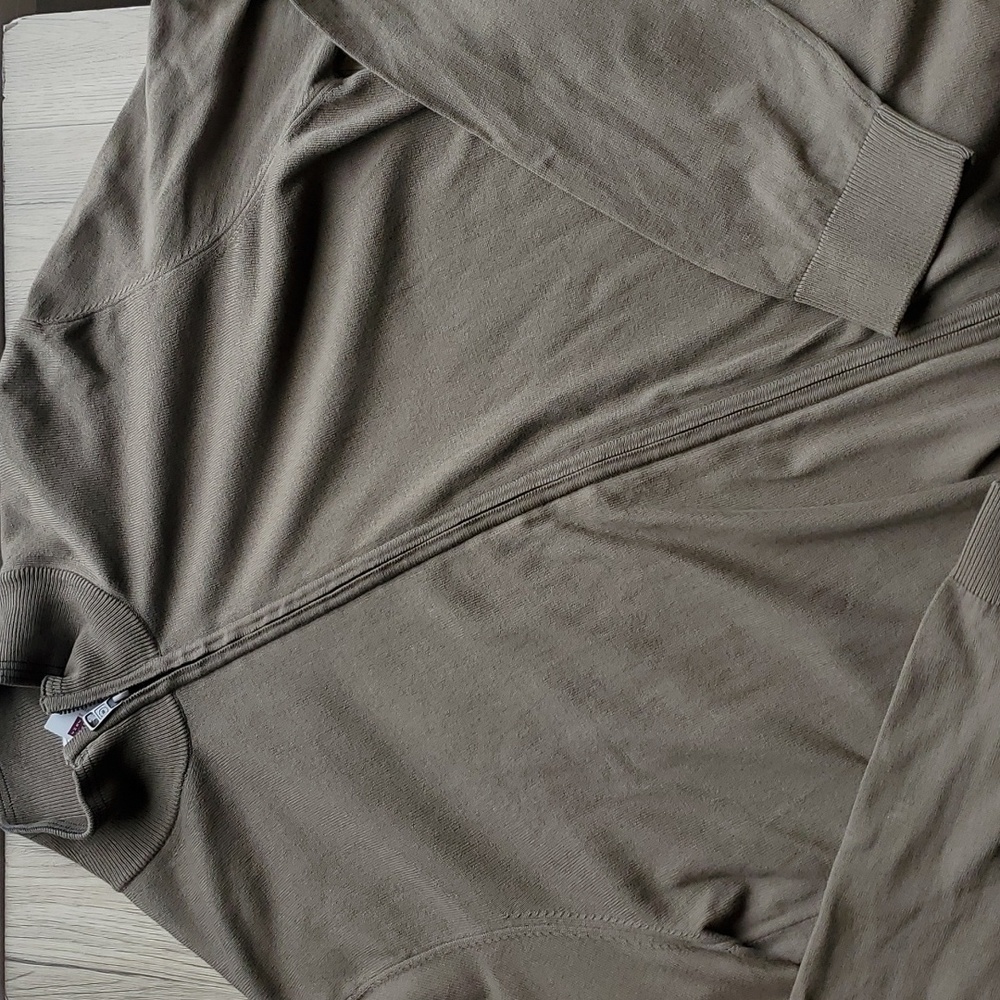 Cerruti 1881 Light Olive Green Full Zip Maglia Tricot Cardigan XXL NWT